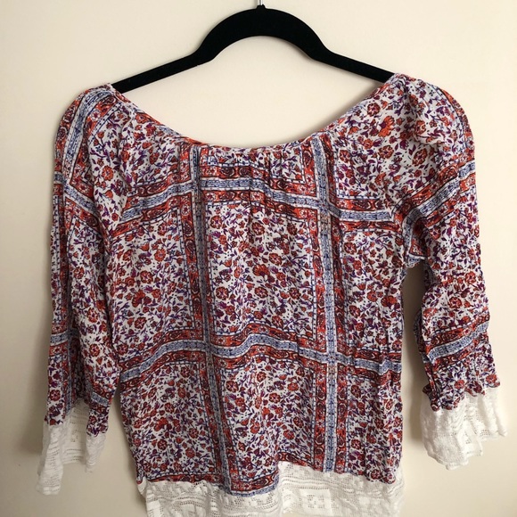 Forever 21 floral boho tassel shirt - Picture 2 of 2